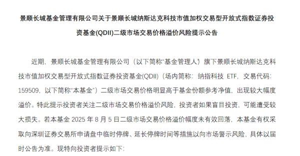 银易配资 溢价高企，QDII基金频发风险提示，有基金月发20余次警示